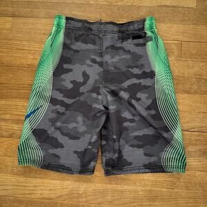 Nike youth green gray swim trunks size medium M 
 b30